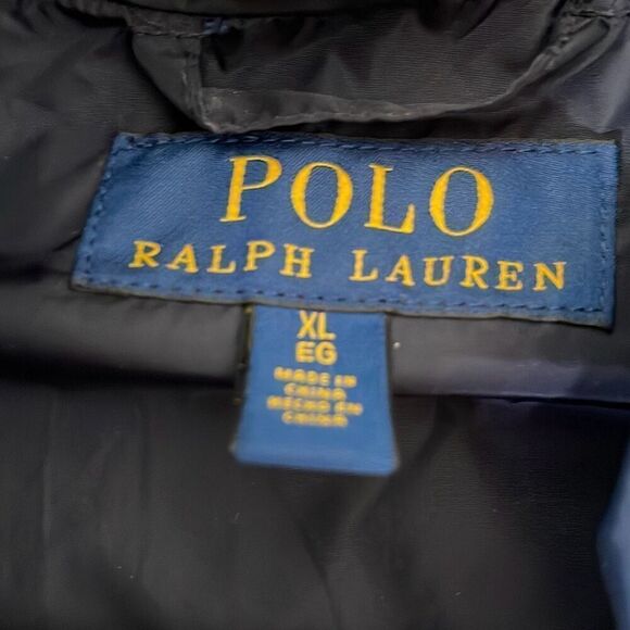 Polo Ralph Lauren Mens Drawstring Hood Packable Anorak Jacket Navy Blue Sz XL - Picture 7 of 11